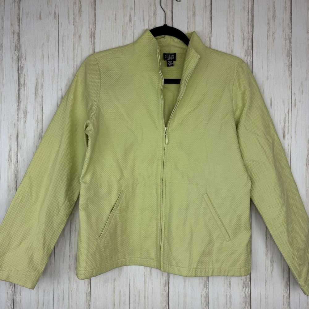 Eileen Fisher Women's Light Green Zip Jacket
